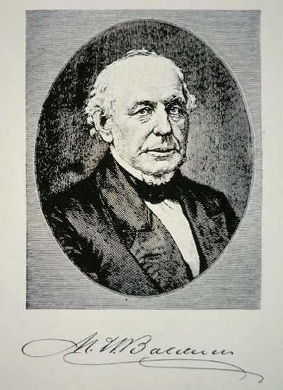 Matthias William Baldwin (1795-1866) founder of Baldwin Locomotive Works in 1831 by American School