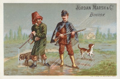 Men Hunting in the Rain by American School