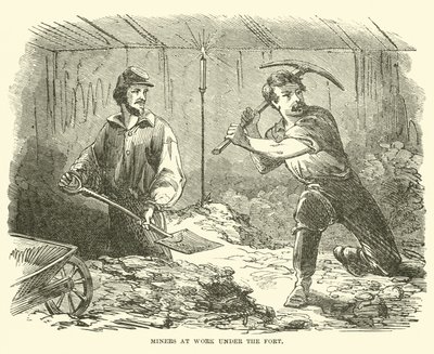 Miners at Work Under the Fort by American School