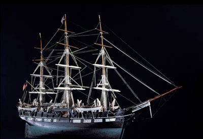 Model of an 18th Century Whaling vessel by American School