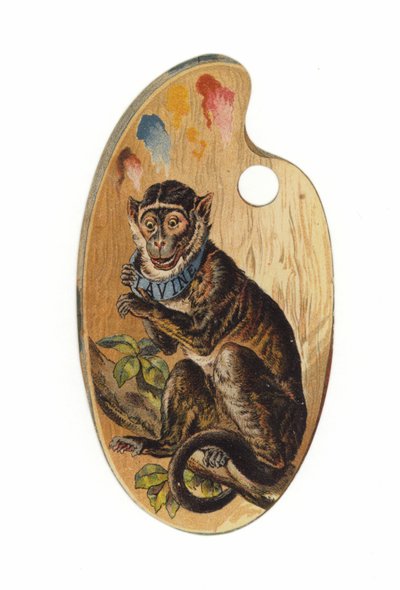 Monkey on Paint Palette by American School