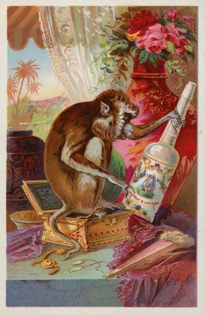 Monkey with a Bottle by American School