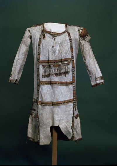 Native American Knee-Length Skin Shirt (Caribou Skin) by American School