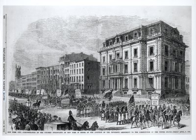 New York City: Demonstration of the Colored Inhabitants of New York in Honor of the Adoption of the Fifteenth Amendment to the Constitution of the United States, April 8th 1870, from 
