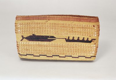 Nootka basket depicting a whaling scene, from the North West Coast by American School