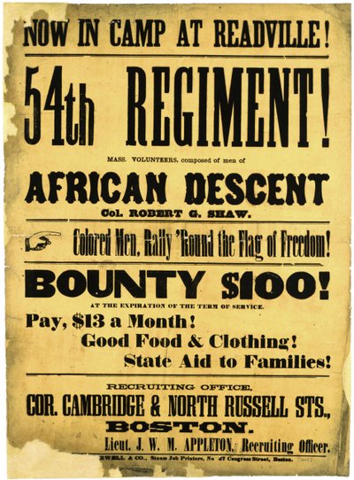 Now in Camp at Readville! 54th Regiment!, c.1863 by American School