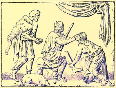 Odysseus Recognised by His Nurse, Illustration from History of Greece by Victor Duruy, Published 1890 by American School