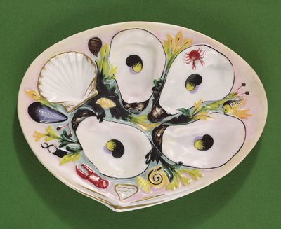 Oyster Plate, Manufactured by Union Porcelain Works, Greenpoint, New York, c.1880 by American School