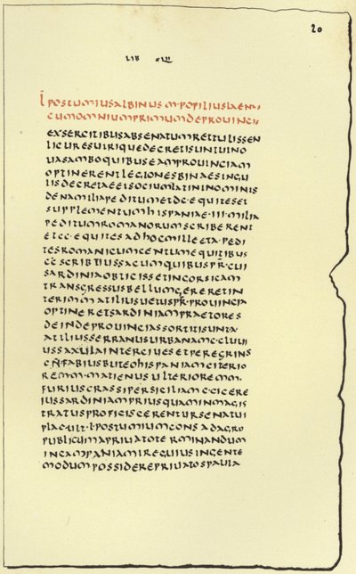 Page from Livy