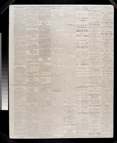 Page from the Chicago Tribune, October 11, 1871 by American School