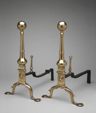 Pair of Andirons by American School