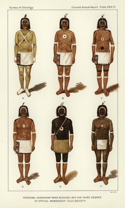 Personal Adornment When Received into the Third Degree of Official Membership Cult, Society by American School