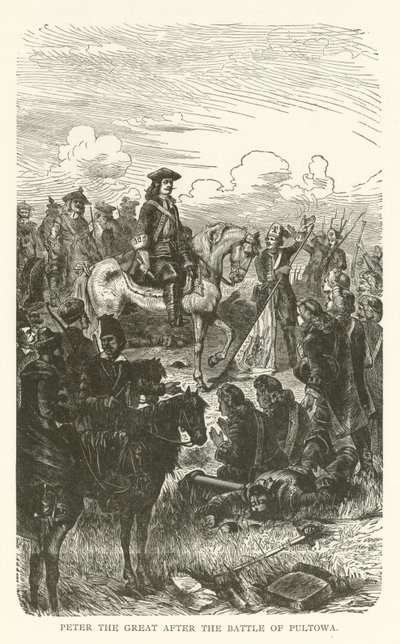 Peter the Great after the Battle of Poltava by American School
