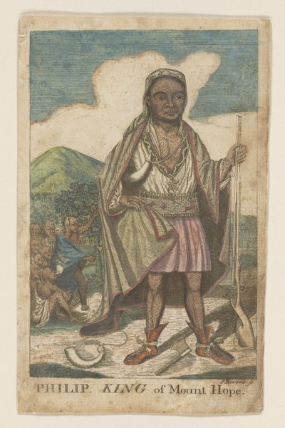 Phillip, King of Mount Hope, pub. 1772 by American School