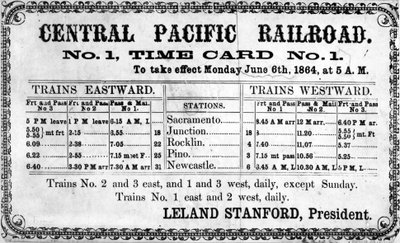 Photographic Print of the Central Pacific Railroad Company