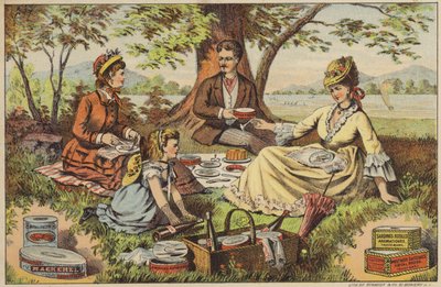 Picnic by the Water, Enjoying Canned Fish by American School