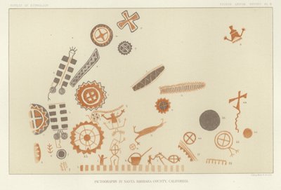 Pictographs in Santa Barbara County, California by American School