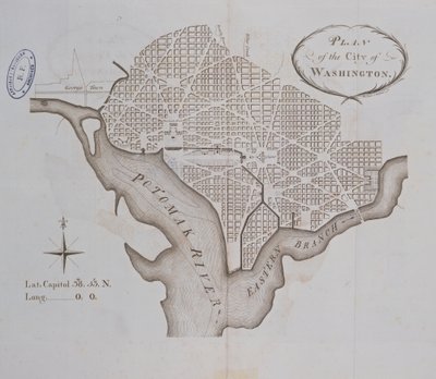 Plan of the City of Washington as originally laid out in 1793 by American School
