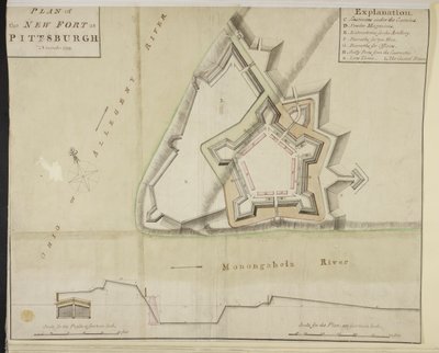Plan of the New Fort at Pittsburgh by American School