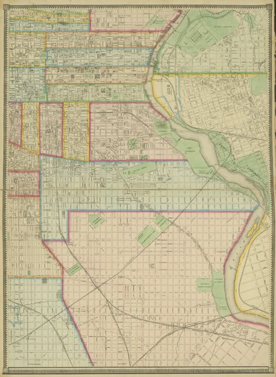 Plate 5, Map of the Whole Incorporated City of Philadelphia, 1867 by American School