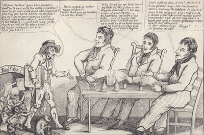 Political Cartoon on the Eve of the War of 1812, c.1812 by American School