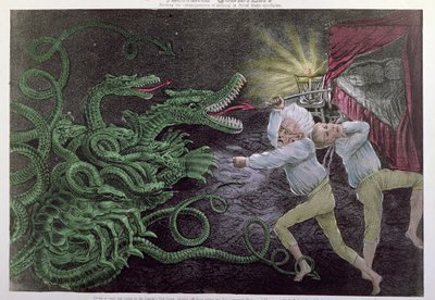 Political Quixotism: The Diplomatic Hercules Attacking the Political Hydra, c.1833 by American School
