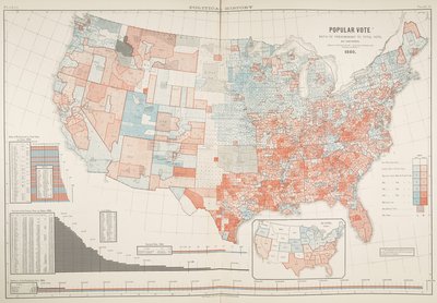 Political Map of the 1880 Election, Plate 11 by American School