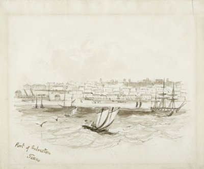 Port of Galveston, Texas, late 1800s by American School