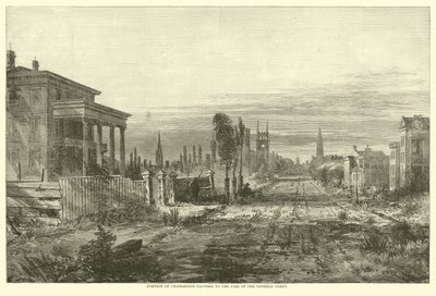 Portion of Charleston Exposed to the Fire of the Federal Fleet, August 1863 by American School