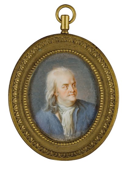 Portrait miniature of Benjamin Franklin by American School