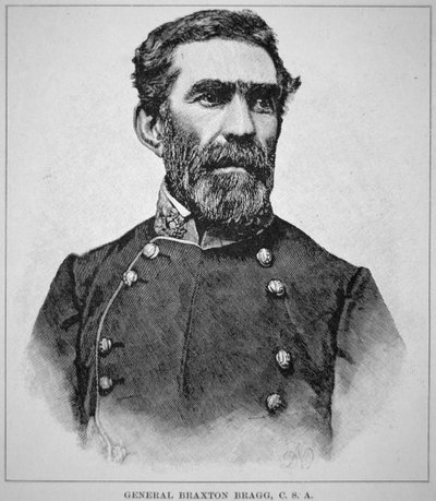 Portrait of General Braxton Bragg (1817-76) by American School