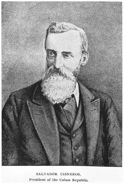 Portrait of Salvador Cisneros Betancourt (1828-1914) from The Story of Cuba by Murat Halstead by American School