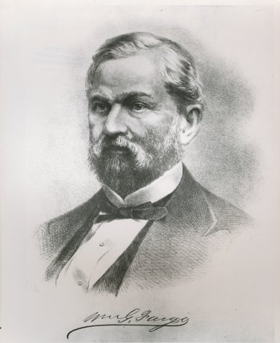 Portrait of William George Fargo (1818-81) co-founder of Wells Fargo & Co. by American School