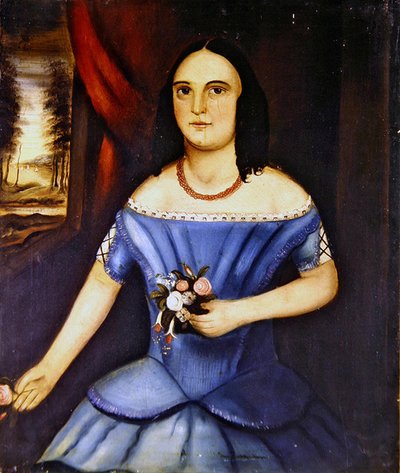 Portraits of a Brother and Sister, a Pair by American School