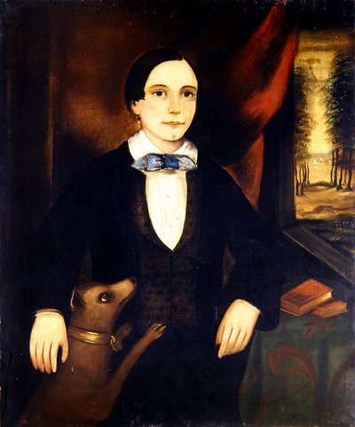Portraits of a Brother and Sister, a Pair by American School