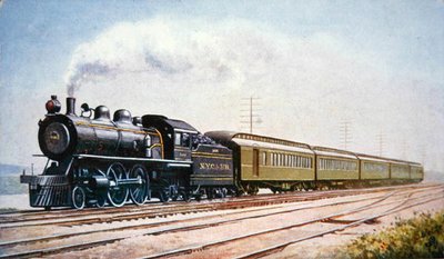 Postcard of the Empire State Express No.999 of the New York Central & Hudson River Railroad by American School
