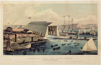 Poster advertising Continental Works, Greenpoint Brooklyn, published by Endicott & Co. by American School