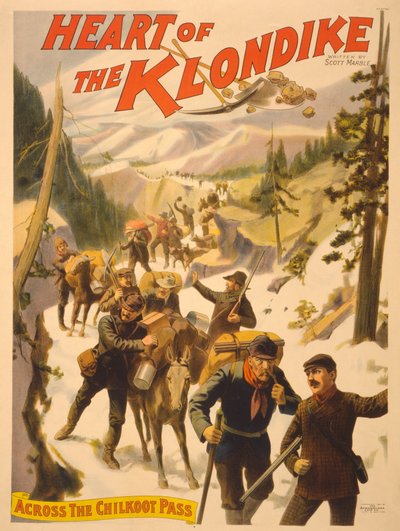 Poster Advertising Heart of the Klondike by Scott Marble by American School