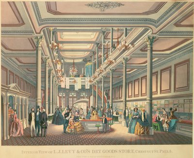 Poster advertising Levys Dry Goods Store, Philadephia, published by L.N. Rosenthal by American School