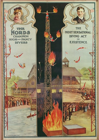 Poster Advertising The Nords - Champion High and Fancy Divers by American School