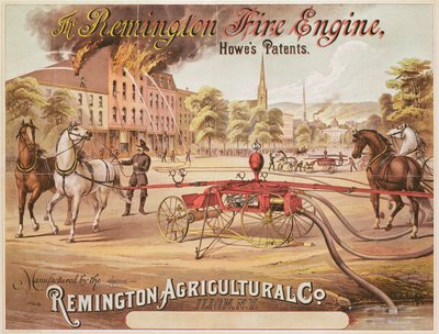 Poster Advertising the Remington Fire Engine by American School