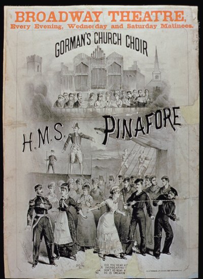 Poster for HMS Pinafore, performed by Gorman