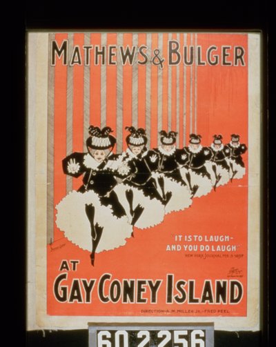 Poster for Mathews & Bulger at Gay Coney Island by American School