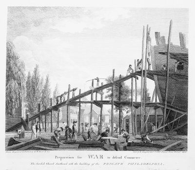 Preparation for War to defend Commerce, 1800 by American School