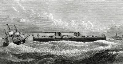Proposed Ferry-Steamer Between Dover and Calais, Illustration from Appletons Journal, May 4, 1872 by American School