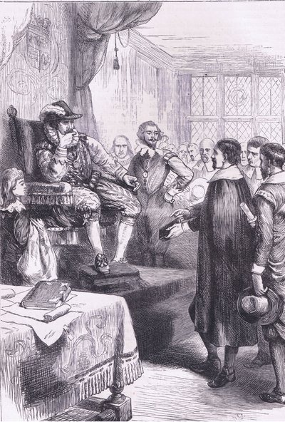 Puritans before James I, illustration from Cassell