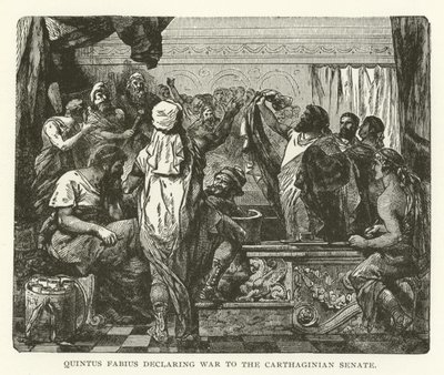 Quintus Fabius Declaring War to the Carthaginian Senate by American School