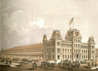 Railroad Depot, from Chicago Illustrated, with Literary Descriptions by James W. Sheahan, Published by Jevne & Almini, Chicago by American School
