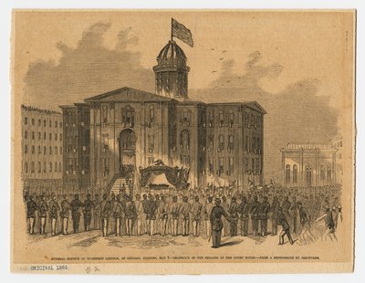 Reception at Courthouse During Abraham Lincoln