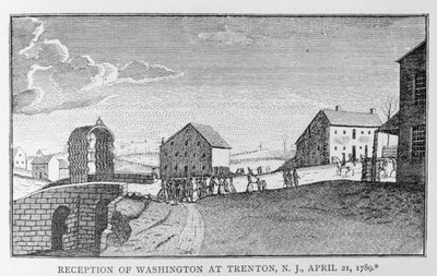 Reception of Washington at Trenton, New Jersey, April 21, 1789, from 